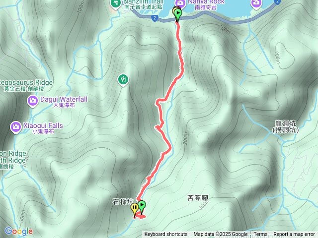 南雅奇岩到苦命嶺探路未果