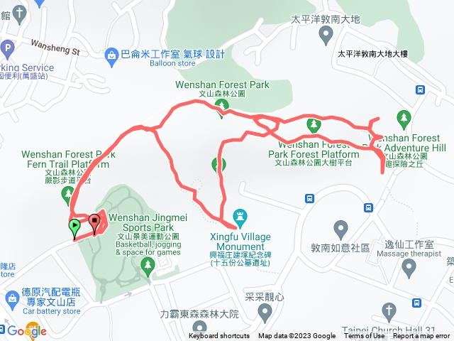 文山森林公園-景美公園至福興公園環狀