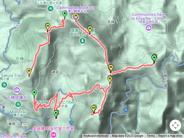 頂湖六連峰：天福山-芙蓉山-凸龜山-大凍山-霹靂山-樂野