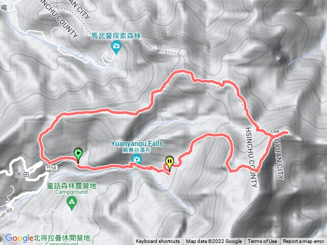 水田林道 貴妃山 那結山 外鳥嘴山 蓮包山 o型