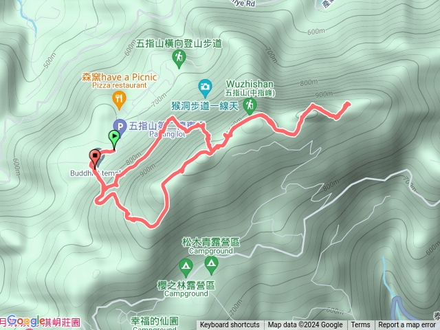 五指山連峰，挑戰下切路程預覽圖