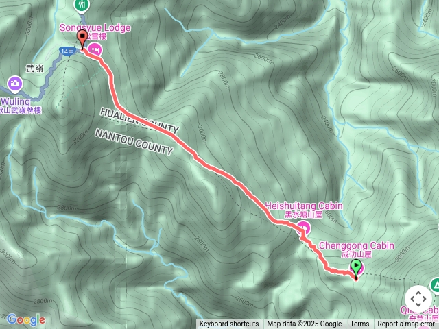 成功山屋-合歡山停車場
