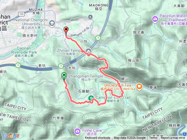 20260319 臺北大縱走第七段 - 樟山寺至政大實小預覽圖