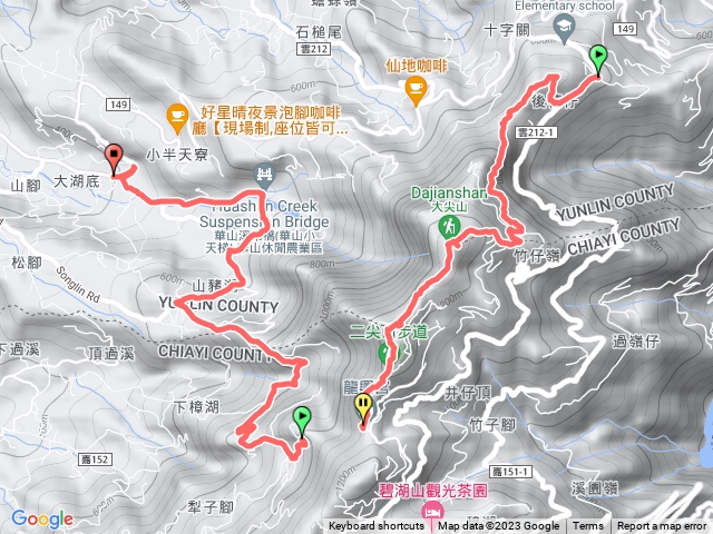 【雲林古坑】大尖山→二尖山步道~後棟仔福德宮起登→下華山福華宫