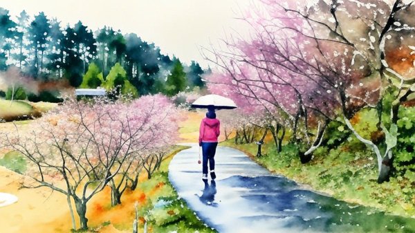 《青玉案・福壽山櫻》