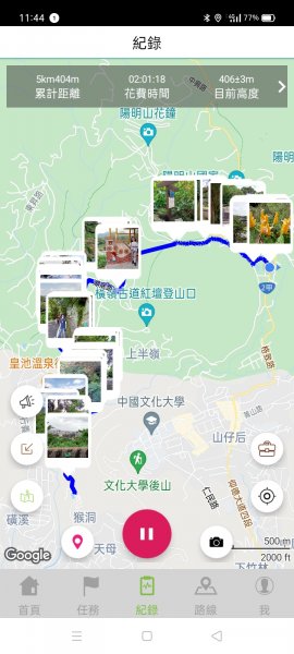 天母→猴洞→半嶺→紗帽路→湖山→紗帽山登山口1494756