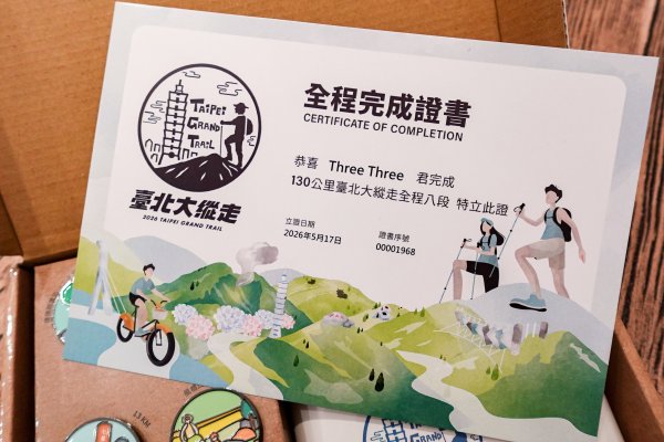 台北大縱走｜完成證書 x 徽章獎品 x 路線全攻略3092340