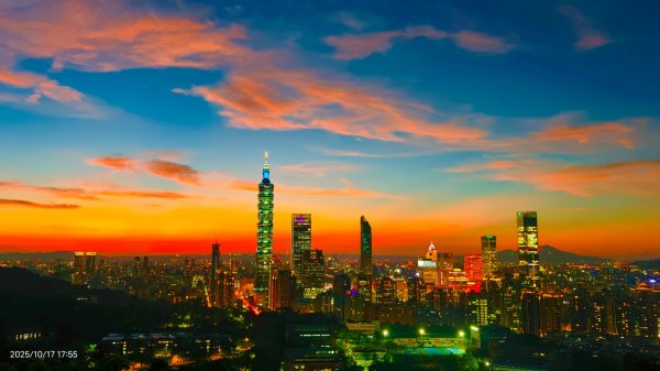 #虎山 #夕陽 #火燒雲 #夜景 #101大樓 10/17 & 192917124