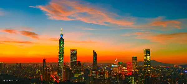 #虎山 #夕陽 #火燒雲 #夜景 #101大樓 10/17 & 192917132