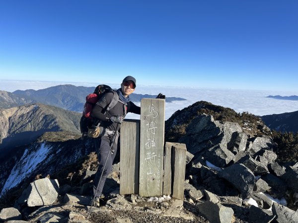 【駒盆西稜上馬博下嘆息灣D2】駒盆谷、積雪馬博拉斯山2443758