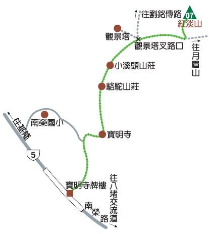 紅淡山步道路線圖