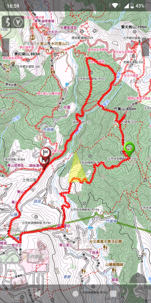 絹絲瀑布-冷擎步道-竹篙嶺古道O型1332028