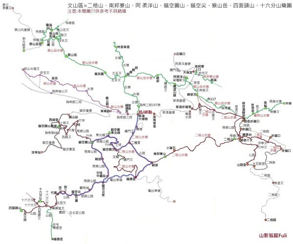 文山區草湳大榕樹-貓空圓山東北峰-貓空圓山-次格中繼站-貓空尖-二格山步道-草湳大榕樹3130181