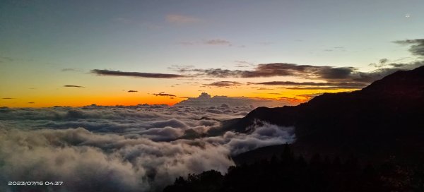 跟著雲海達人山友追雲趣 - 太平山觀雲步道月亮曙光雲海，望洋山白牆/觀日台無緣日出 7/162219802