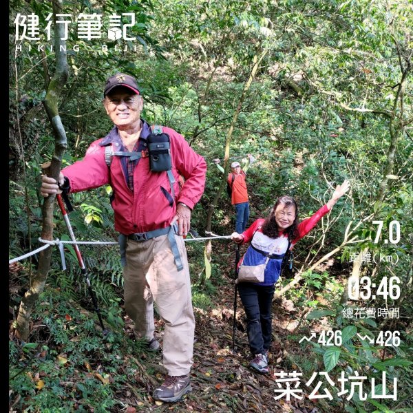 二子坪→菜公坑山→大屯自然公園→二子坪→二子山東、西峰→二子坪1665280