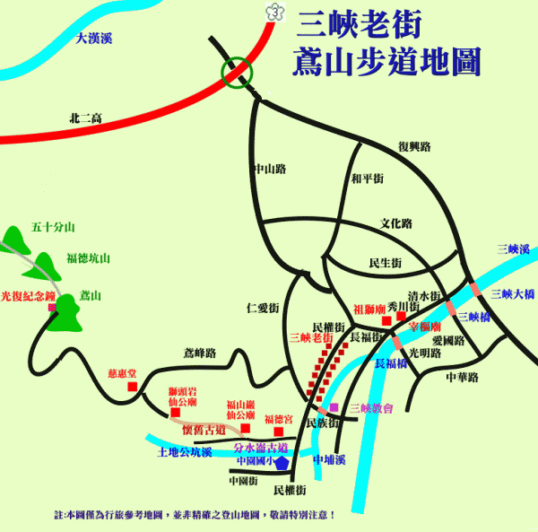 鳶山登山步道路線圖