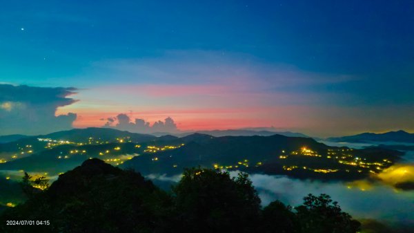 石碇趴趴走追雲趣 - 夜景 #琉璃光雲海流瀑 & 曙光火燒雲 & 藍天 #雲海流瀑 7/1&102539232