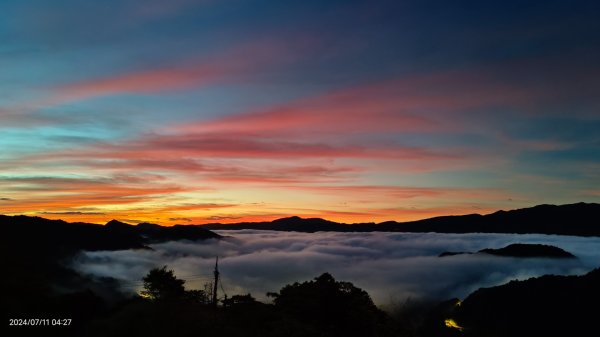 坪林南山寺 #星空夜景  #火燒雲   #紫薇雲海 #霧虹觀音圈 #曙光日出 7/112548711