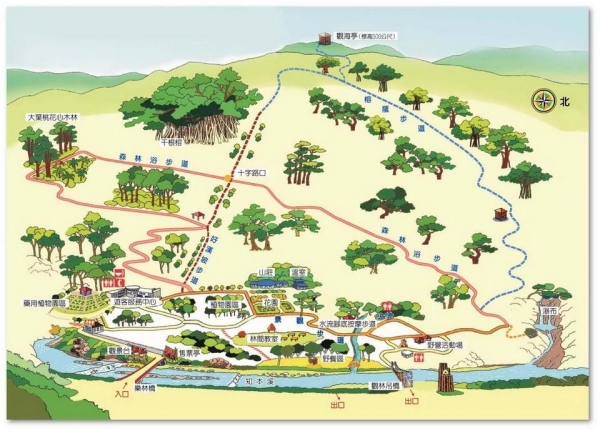 知本國家森林遊樂區步道群路線圖