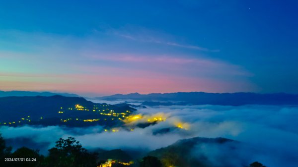 石碇趴趴走追雲趣 - 夜景 #琉璃光雲海流瀑 & 曙光火燒雲 & 藍天 #雲海流瀑 7/1&102539227