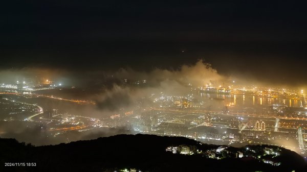 觀音山下雲霧飄渺&月圓百萬夜景11/152648748