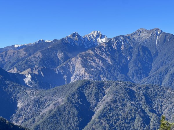 【駒盆西稜上馬博下嘆息灣D2】駒盆谷、積雪馬博拉斯山2443695