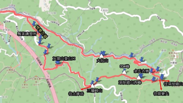20250723大坑山-深按頭山西峰-334峰-三層崎山2845348