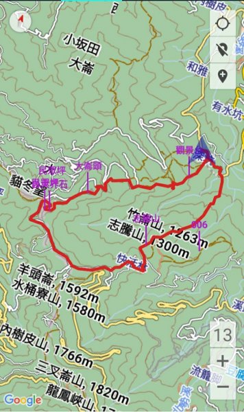 大崙頭山、貓冬望山、民眾坪山、志騰山、竹崙山五峰連走1851884