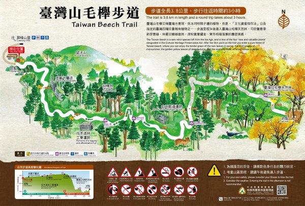 台灣山毛櫸步道路線圖