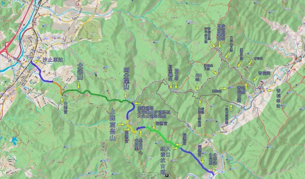 路線記錄：紙寮坑古道-上鹿窟崙山-四分尾山-大尖山