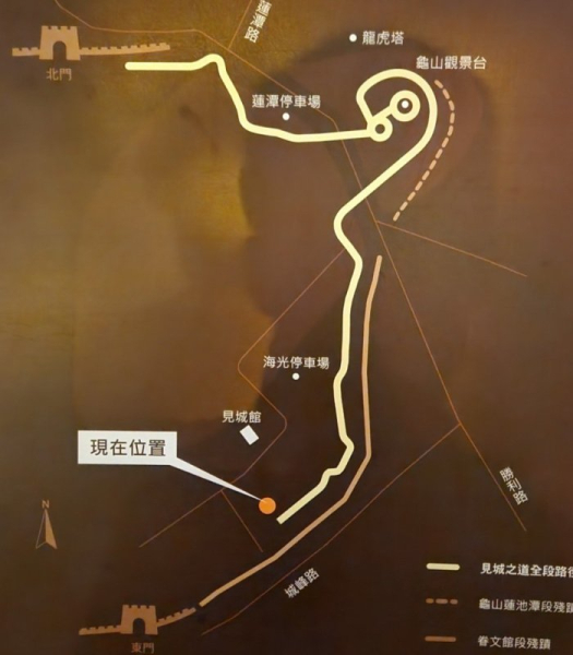 見城之道、龜山步道路線圖