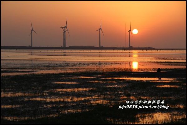 高美濕地野生動物保護區棧道賞夕陽133087