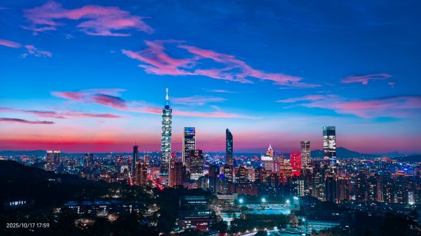 #虎山 #夕陽 #火燒雲 #夜景 #101大樓 10/17 & 192917122