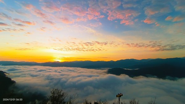 跟著雲海達人山友追雲趣 #翡翠水庫壩頂 #日出雲海 #火燒雲 12/12657487