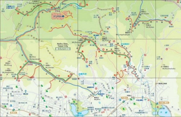 鯉魚山親山步道路線圖