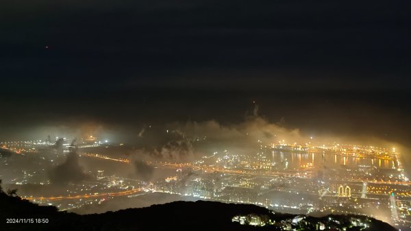 觀音山下雲霧飄渺&月圓百萬夜景11/152648744