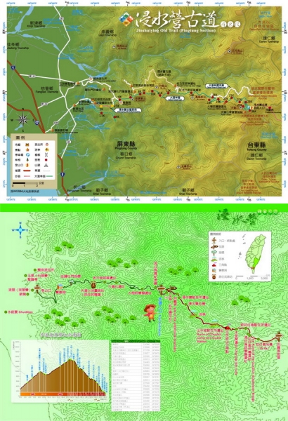 浸水營古道路線圖