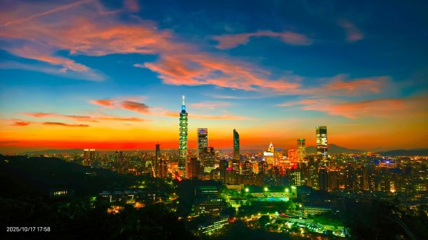 #虎山 #夕陽 #火燒雲 #夜景 #101大樓 10/17 & 192917123
