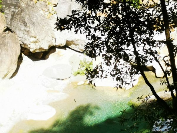 夢幻河谷，花紋石壁，碧綠溪水1792654