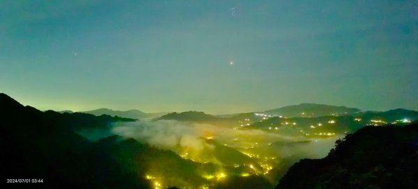 石碇趴趴走追雲趣 - 夜景 #琉璃光雲海流瀑 & 曙光火燒雲 & 藍天 #雲海流瀑 7/1&102539221