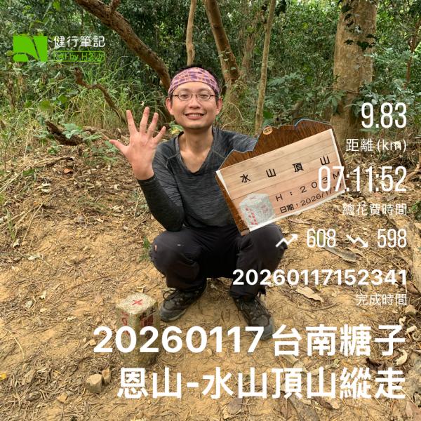 20260117台南阿拉溪斜瀑群縱走糖子恩山-水山頂山2985072