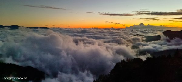 跟著雲海達人山友追雲趣 - 太平山觀雲步道月亮曙光雲海，望洋山白牆/觀日台無緣日出 7/162219800