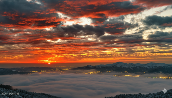 #馬那邦山 #夕陽 #雲海 #火燒雲 12/282974321