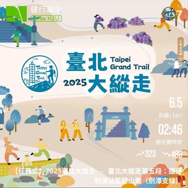 【臺北大縱走 5】碧山巖→忠勇山越嶺步道→金龍產業道路→圓明寺步道→鄭成功廟→潛園→格物台→劍潭古寺2959049