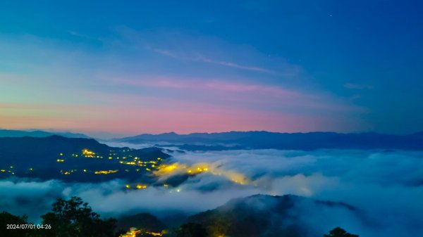 石碇趴趴走追雲趣 - 夜景 #琉璃光雲海流瀑 & 曙光火燒雲 & 藍天 #雲海流瀑 7/1&102539226