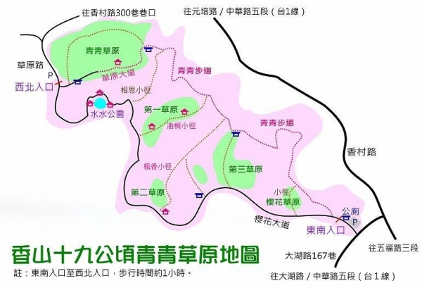 新竹青青草原步道路線圖
