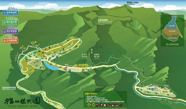 福山植物園路線圖