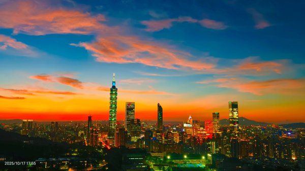#虎山 #夕陽 #火燒雲 #夜景 #101大樓 10/17 & 19