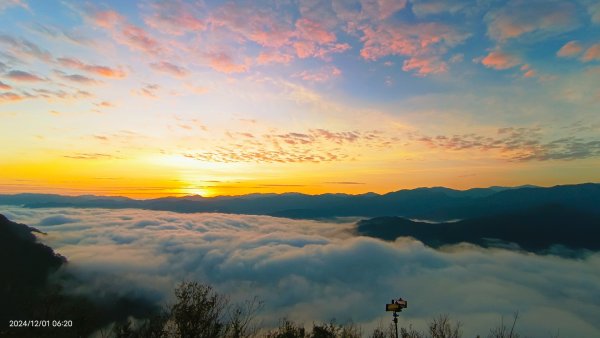 跟著雲海達人山友追雲趣 #翡翠水庫壩頂 #日出雲海 #火燒雲 12/12657486