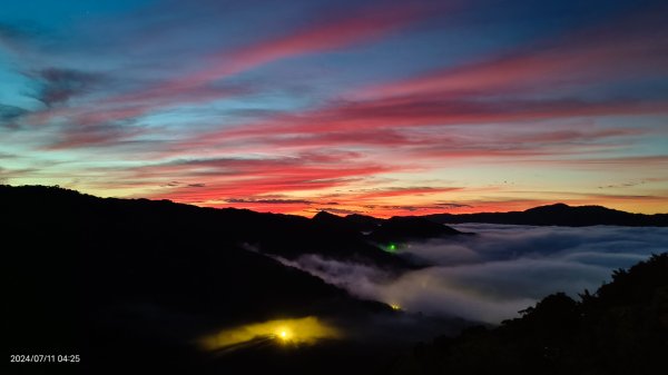 坪林南山寺 #星空夜景  #火燒雲   #紫薇雲海 #霧虹觀音圈 #曙光日出 7/112548707